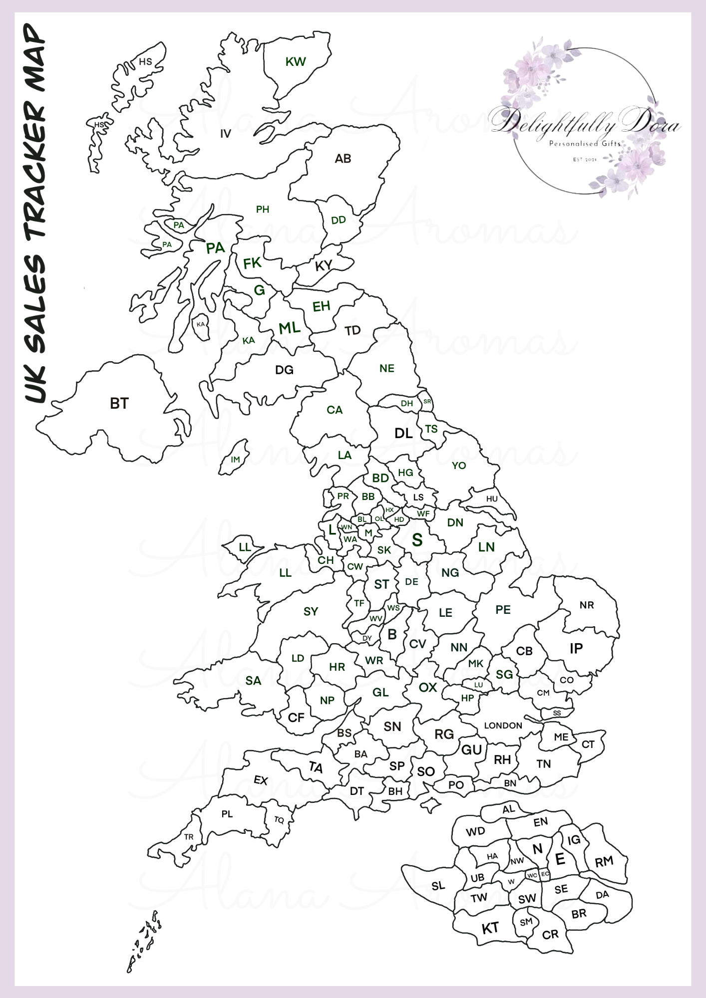 Digital Postcode Tracker Map
