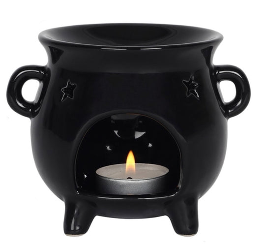 Witches Cauldron Burner with Stars
